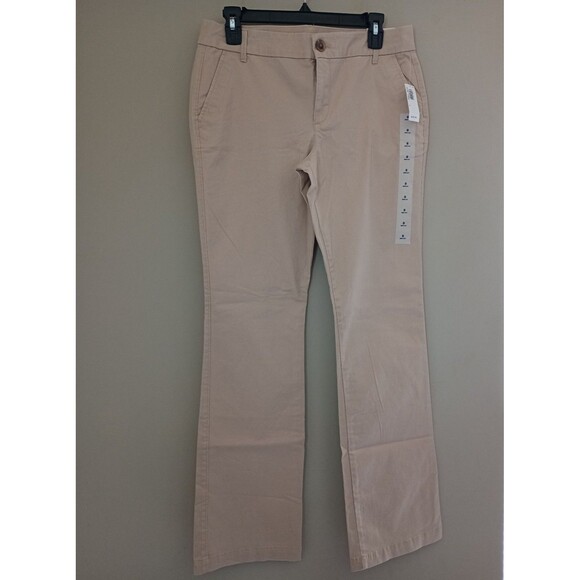 NWT Old Navy Bootcut Khaki Pants Pockets Size 8 - Picture 1 of 8
